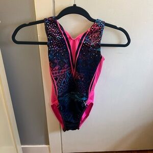 GK Elite Gymnastics Leotard, Shawn Johnson Leo, Child Large